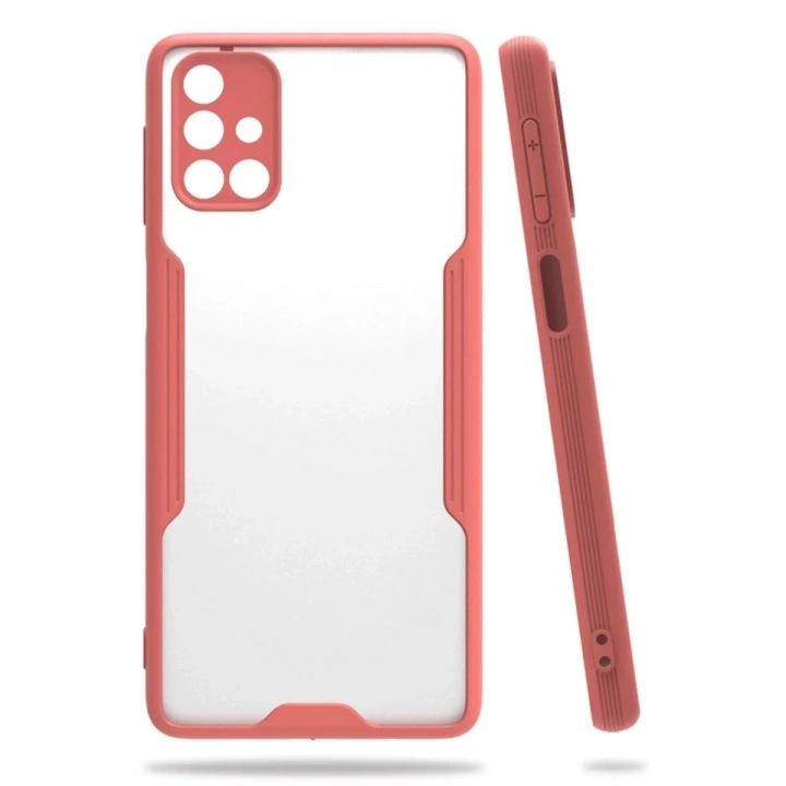 Mey İthalat®  Samsung Galaxy M31S Kılıf Platin Silikon - Pembe