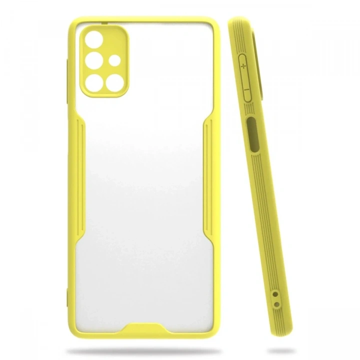 Mey İthalat®  Samsung Galaxy M31S Kılıf Platin Silikon - Sarı