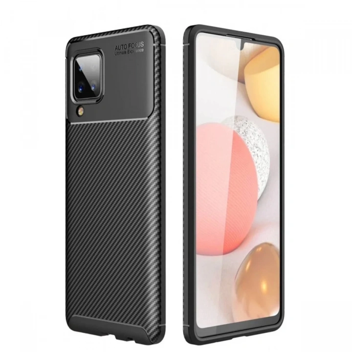 Mey İthalat®  Samsung Galaxy M33 Kılıf Auto Focus Karbon Kapak - Siyah