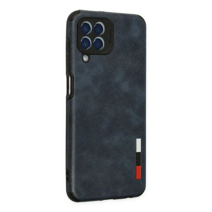 Mey İthalat®  Samsung Galaxy M33 Kılıf Loop Deri Silikon - Lacivert