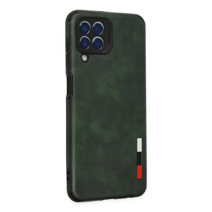 Mey İthalat®  Samsung Galaxy M33 Kılıf Loop Deri Silikon - Yeşil