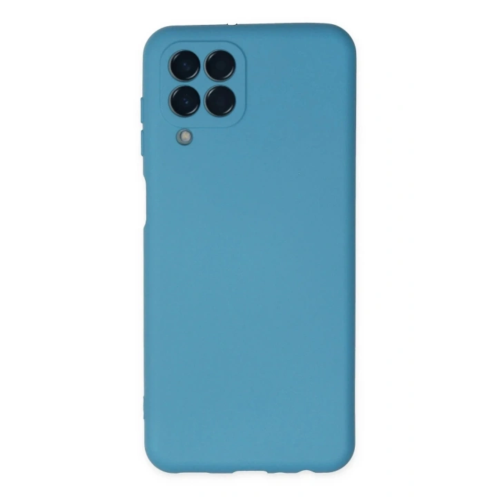 Mey İthalat®  Samsung Galaxy M33 Kılıf Nano içi Kadife Silikon - Mavi