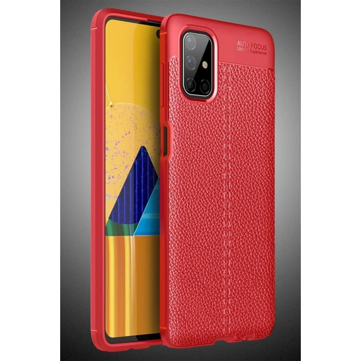 Mey İthalat®  Samsung Galaxy M51 Kılıf Auto Focus Kapak - Kırmızı