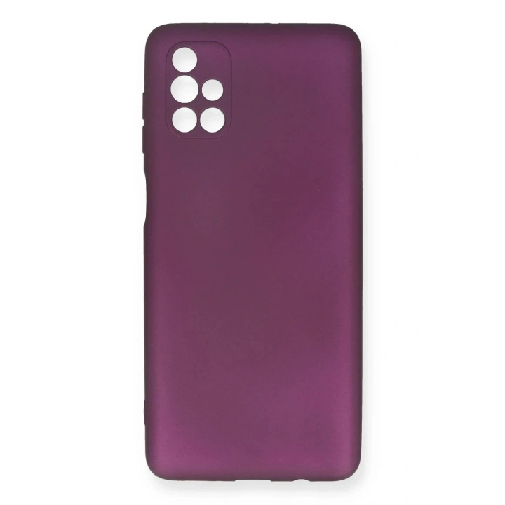 Mey İthalat®  Samsung Galaxy M51 Kılıf First Silikon - Mürdüm