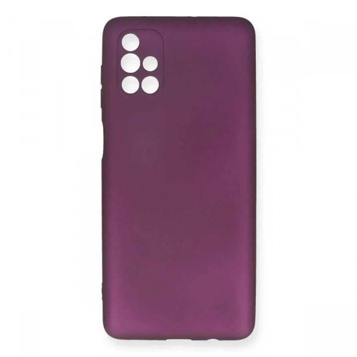 Mey İthalat®  Samsung Galaxy M51 Kılıf First Silikon - Mürdüm