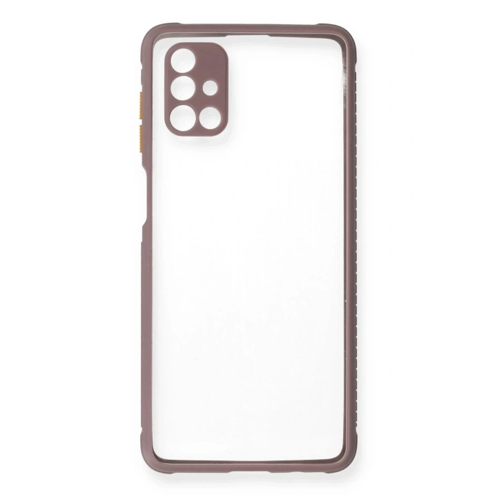 Mey İthalat®  Samsung Galaxy M51 Kılıf Miami Şeffaf Silikon - Açık Mor