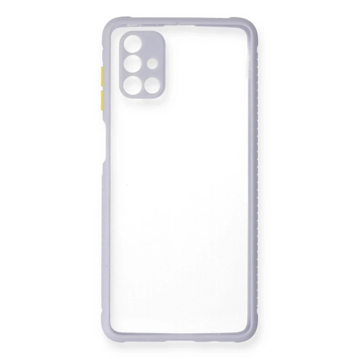 Mey İthalat®  Samsung Galaxy M51 Kılıf Miami Şeffaf Silikon - Lila