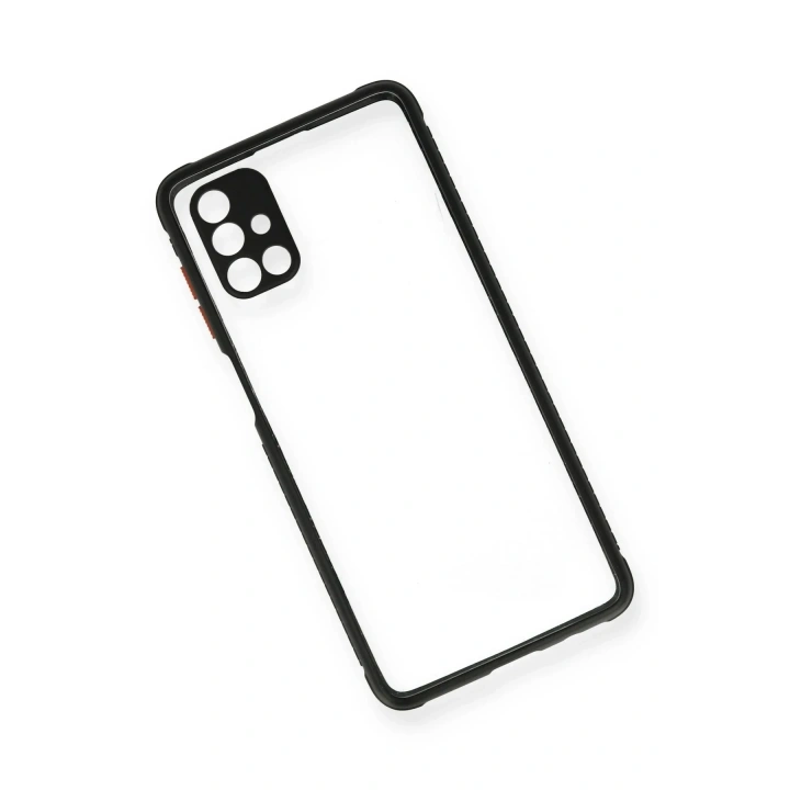 Mey İthalat®  Samsung Galaxy M51 Kılıf Miami Şeffaf Silikon - Siyah