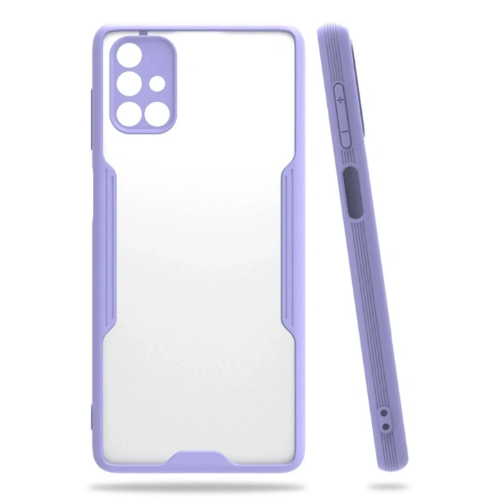 Mey İthalat®  Samsung Galaxy M51 Kılıf Platin Silikon - Lila