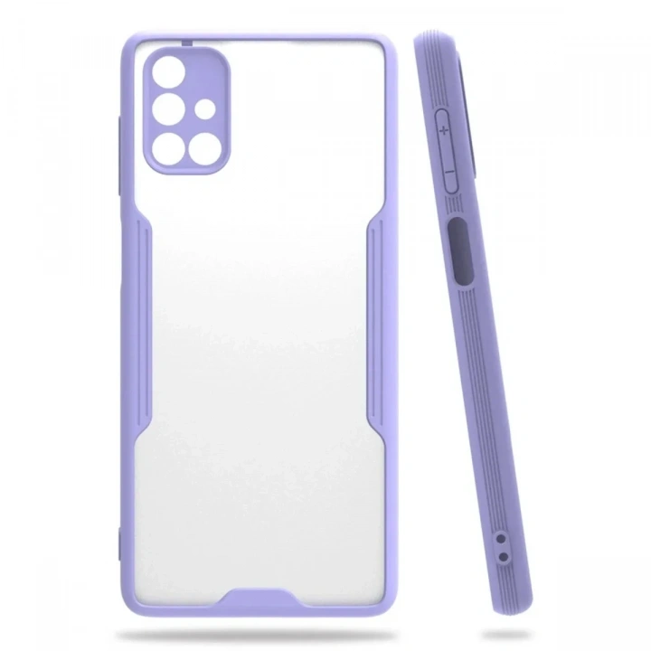 Mey İthalat®  Samsung Galaxy M51 Kılıf Platin Silikon - Lila