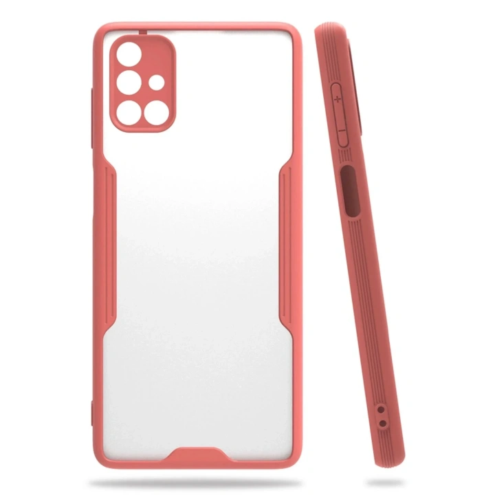 Mey İthalat®  Samsung Galaxy M51 Kılıf Platin Silikon - Pembe