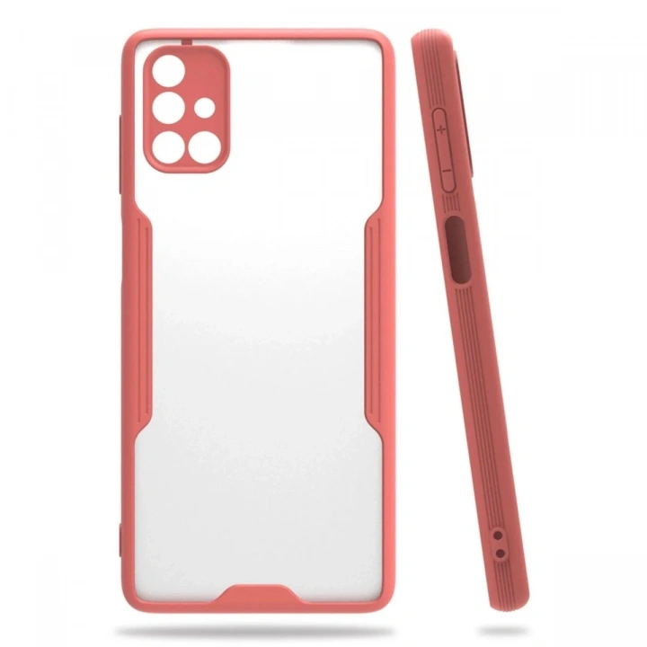 Mey İthalat®  Samsung Galaxy M51 Kılıf Platin Silikon - Pembe