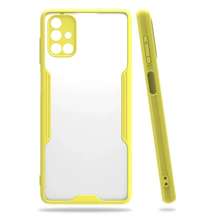 Mey İthalat®  Samsung Galaxy M51 Kılıf Platin Silikon - Sarı
