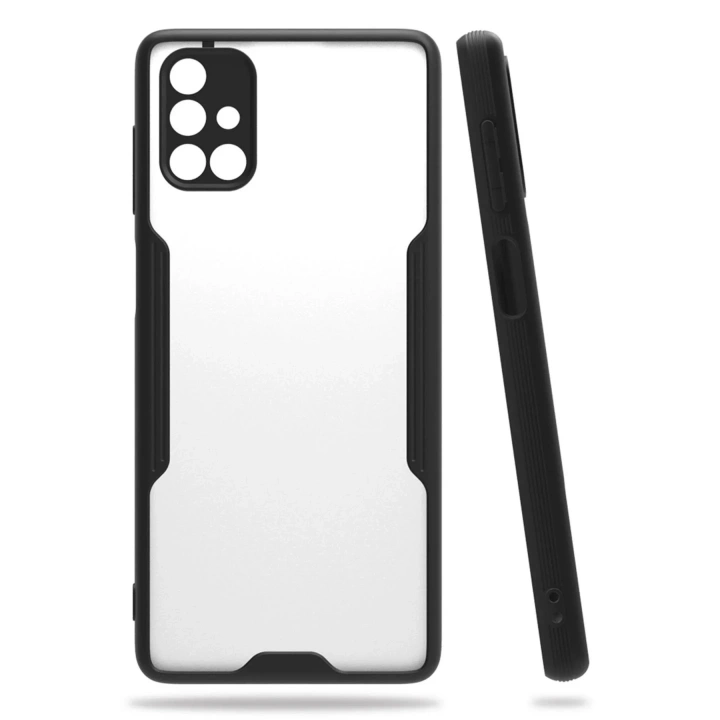 Mey İthalat®  Samsung Galaxy M51 Kılıf Platin Silikon - Siyah