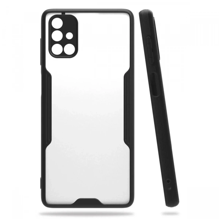 Mey İthalat®  Samsung Galaxy M51 Kılıf Platin Silikon - Siyah