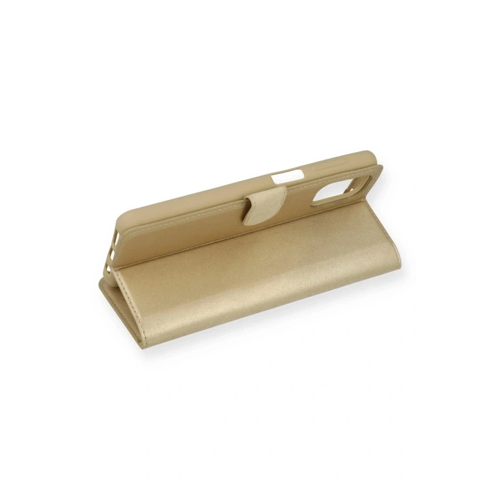 Mey İthalat®  Samsung Galaxy M51 Trend S Plus Kapaklı Kılıf - Gold