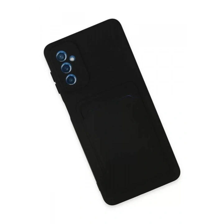 Mey İthalat®  Samsung Galaxy M52 5G Kılıf Kelvin Kartvizitli Silikon - Siyah
