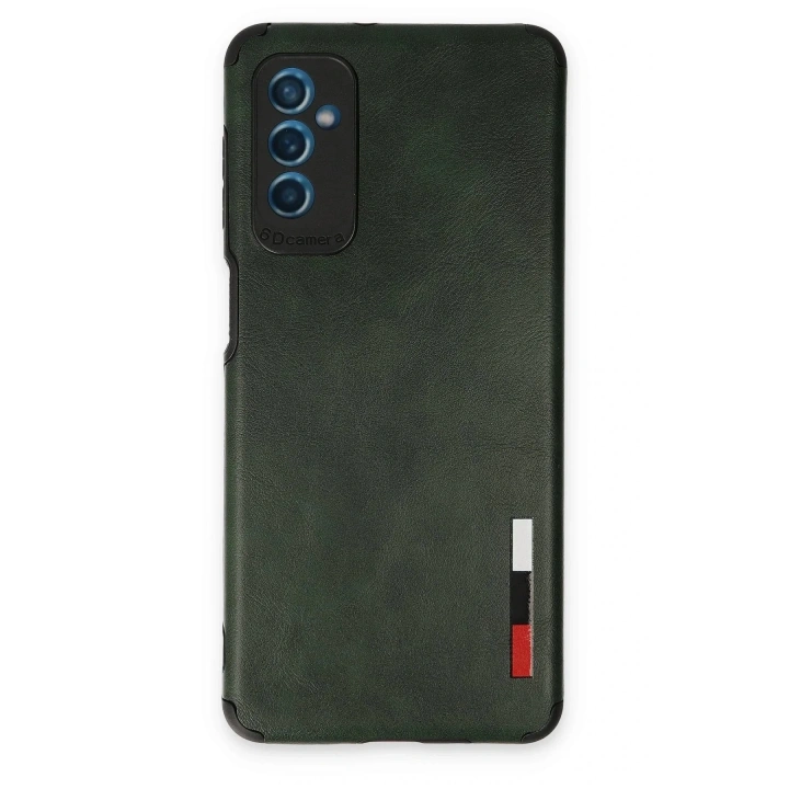 Mey İthalat®  Samsung Galaxy M52 5G Kılıf Loop Deri Silikon - Yeşil