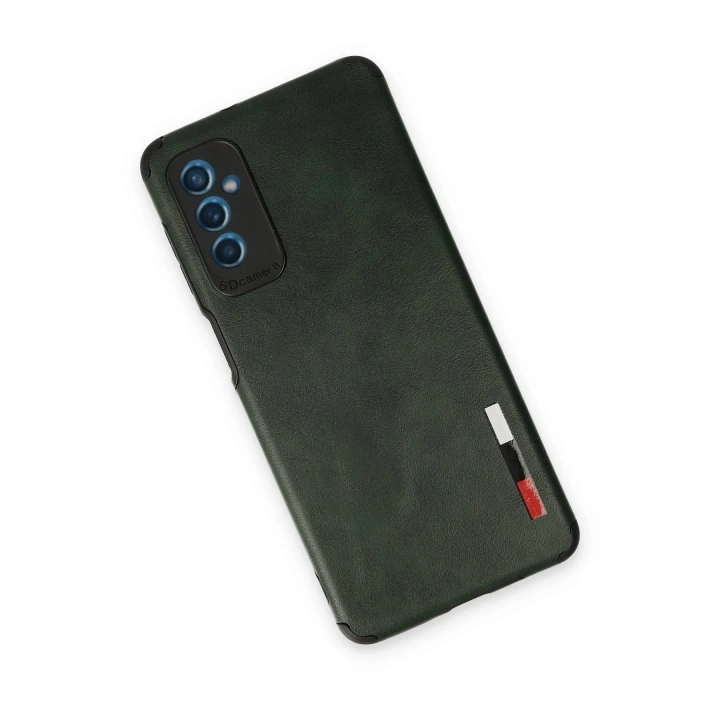 Mey İthalat®  Samsung Galaxy M52 5G Kılıf Loop Deri Silikon - Yeşil