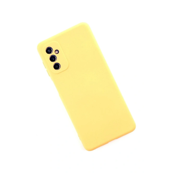 Mey İthalat®  Samsung Galaxy M52 5G Kılıf Nano içi Kadife Silikon - Sarı
