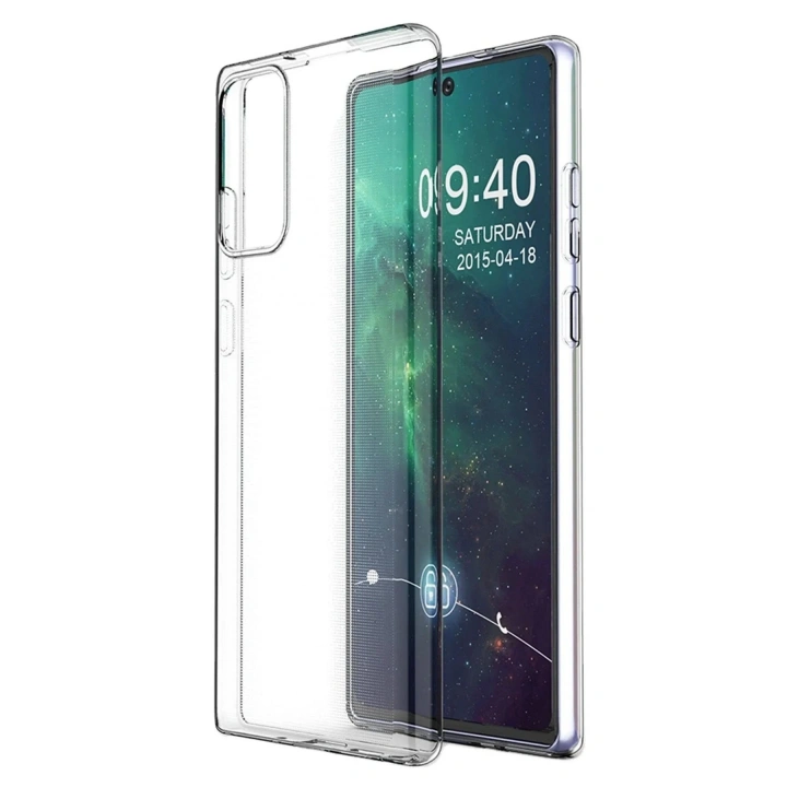 Mey İthalat®  Samsung Galaxy Note 20 Kılıf Lüx Şeffaf Silikon