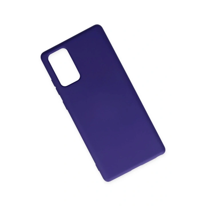 Mey İthalat®  Samsung Galaxy Note 20 Kılıf Nano içi Kadife Silikon - Mor