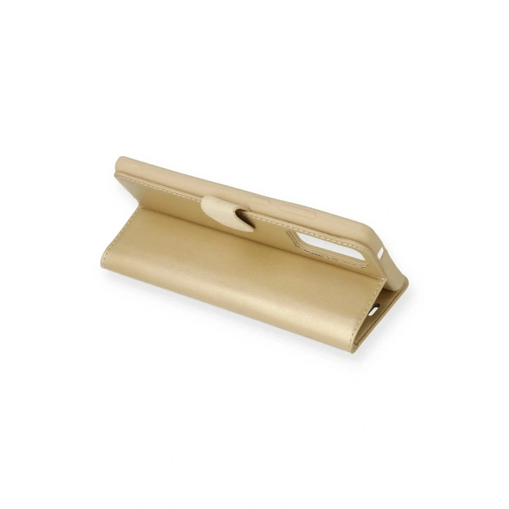 Mey İthalat®  Samsung Galaxy Note 20 Kılıf Trend S Plus Kapaklı Kılıf - Gold