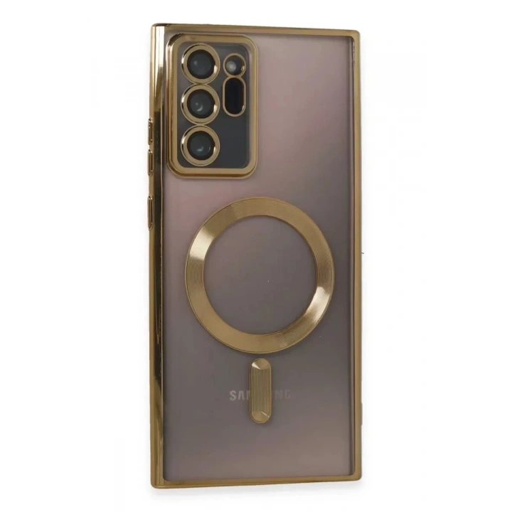 Mey İthalat®  Samsung Galaxy Note 20 Ultra Kılıf Kross Magneticsafe Kapak - Gold