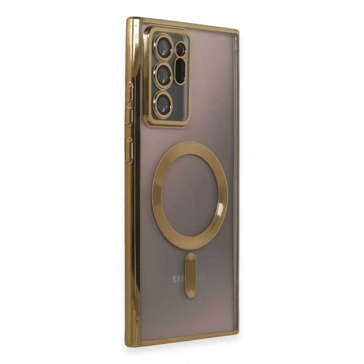 Mey İthalat®  Samsung Galaxy Note 20 Ultra Kılıf Kross Magneticsafe Kapak - Gold
