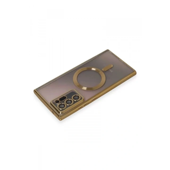 Mey İthalat®  Samsung Galaxy Note 20 Ultra Kılıf Kross Magneticsafe Kapak - Gold