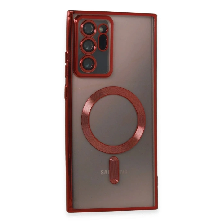 Mey İthalat®  Samsung Galaxy Note 20 Ultra Kılıf Kross Magneticsafe Kapak - Kırmızı