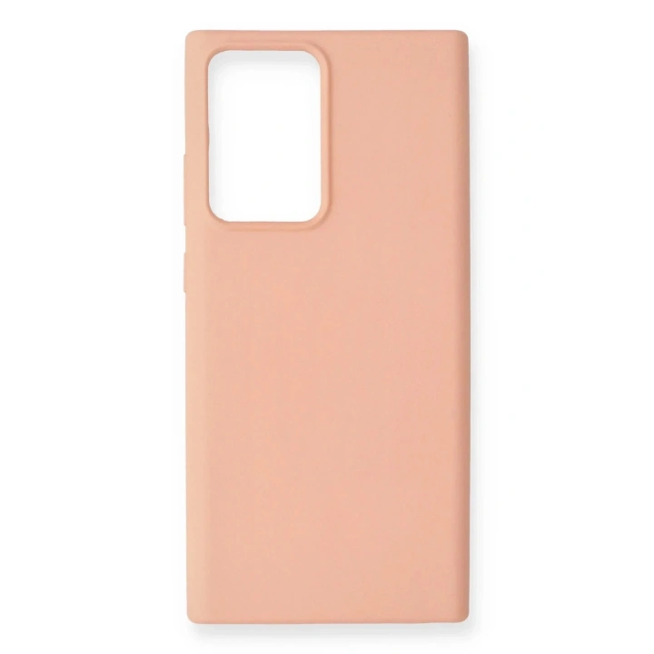 Mey İthalat®  Samsung Galaxy Note 20 Ultra Kılıf Nano içi Kadife Silikon - Pudra