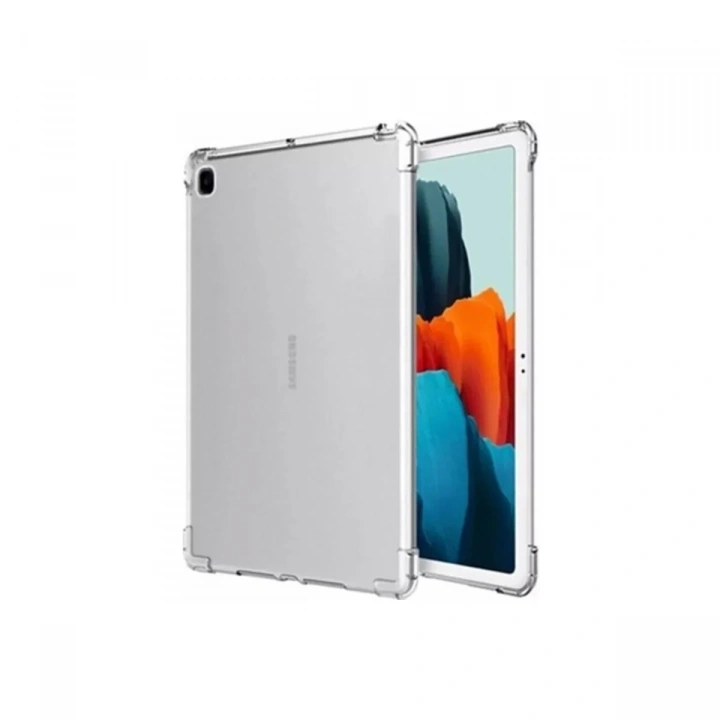 Mey İthalat®  Samsung Galaxy P610 Tab S6 Lite 10.4 Kılıf Anti Shock Tablet Silikon - Şeffaf