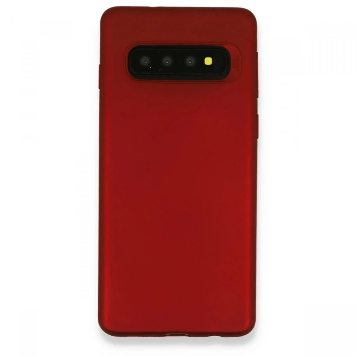 Mey İthalat®  Samsung Galaxy S10 Plus Kılıf First Silikon - Bordo