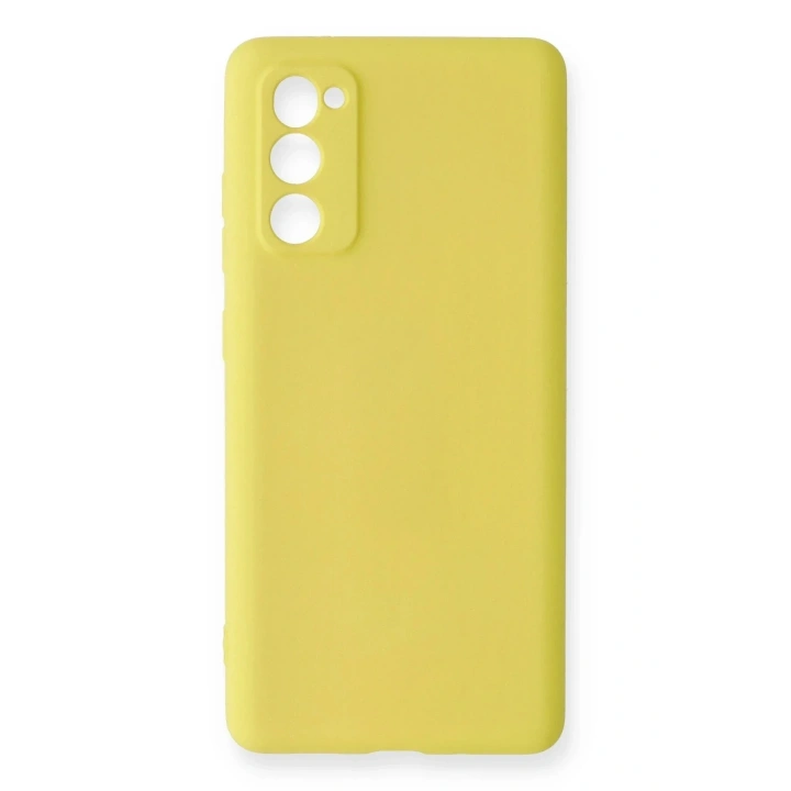 Mey İthalat®  Samsung Galaxy S20 FE Kılıf Nano içi Kadife Silikon - Sarı