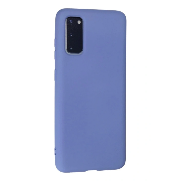 Mey İthalat®  Samsung Galaxy S20 Kılıf Nano içi Kadife Silikon - Lila