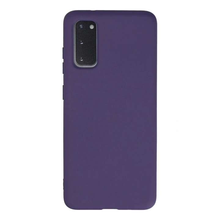 Mey İthalat®  Samsung Galaxy S20 Kılıf Nano içi Kadife Silikon - Mor