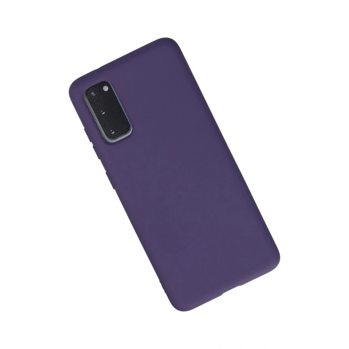 Mey İthalat®  Samsung Galaxy S20 Kılıf Nano içi Kadife Silikon - Mor