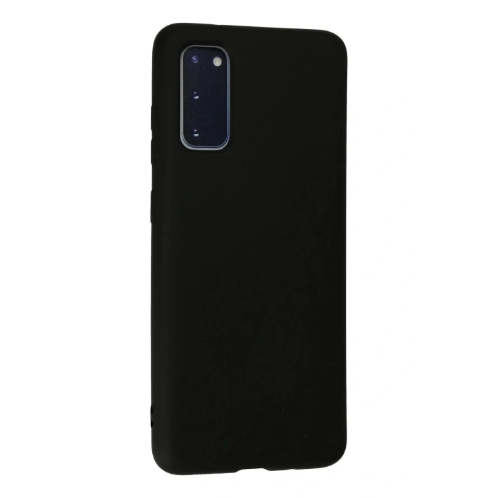 Mey İthalat®  Samsung Galaxy S20 Kılıf Nano içi Kadife Silikon - Siyah
