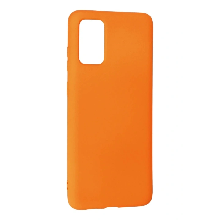 Mey İthalat®  Samsung Galaxy S20 Plus Kılıf Nano içi Kadife Silikon - Turuncu