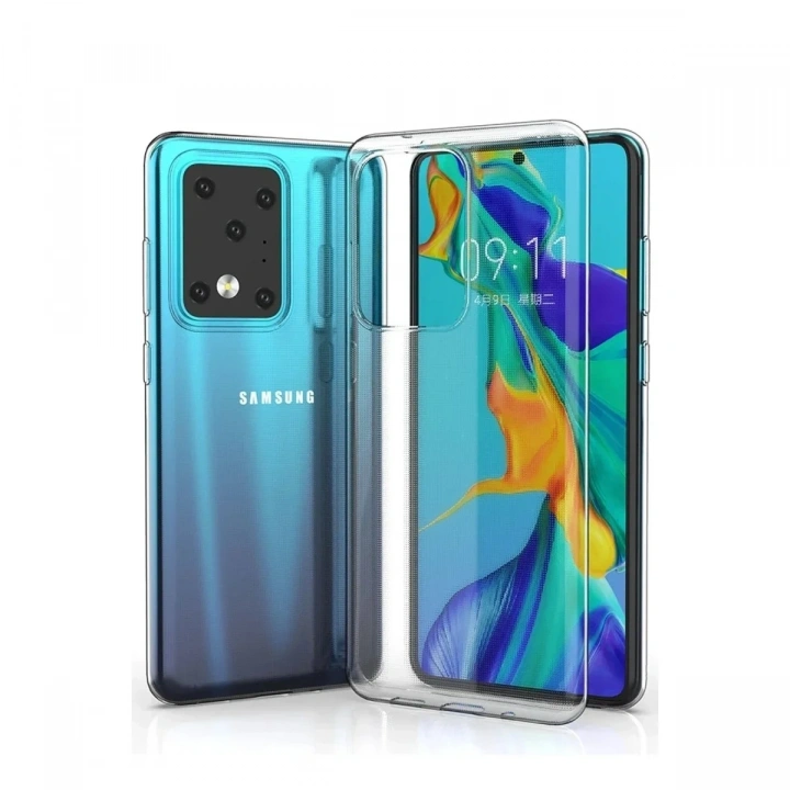 Mey İthalat®  Samsung Galaxy S20 Ultra Kılıf Lüx Şeffaf Silikon