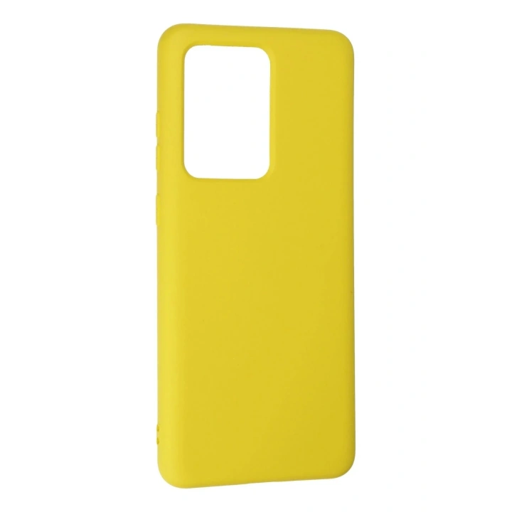 Mey İthalat®  Samsung Galaxy S20 Ultra Kılıf Nano içi Kadife Silikon - Sarı