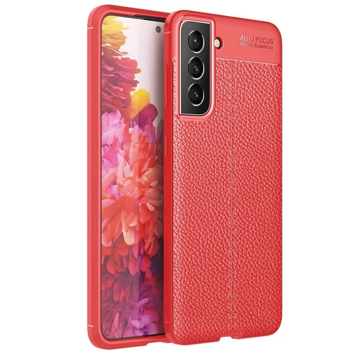 Mey İthalat®  Samsung Galaxy S21 FE Kılıf Auto Focus Kapak - Kırmızı
