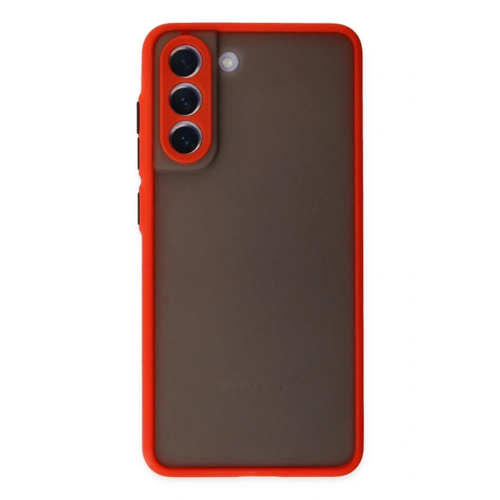 Mey İthalat®  Samsung Galaxy S21 FE Kılıf Montreal Silikon Kapak - Kırmızı