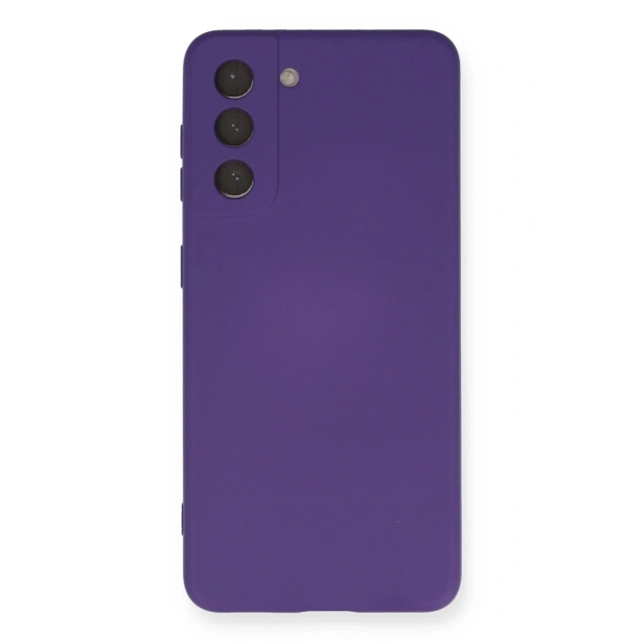 Mey İthalat®  Samsung Galaxy S21 Kılıf Nano içi Kadife Silikon - Mor