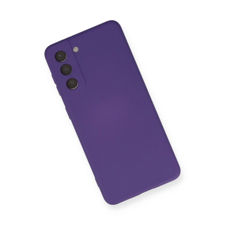 Mey İthalat®  Samsung Galaxy S21 Kılıf Nano içi Kadife Silikon - Mor