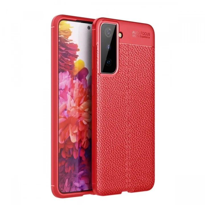 Mey İthalat®  Samsung Galaxy S21 Plus Kılıf Auto Focus Kapak - Kırmızı
