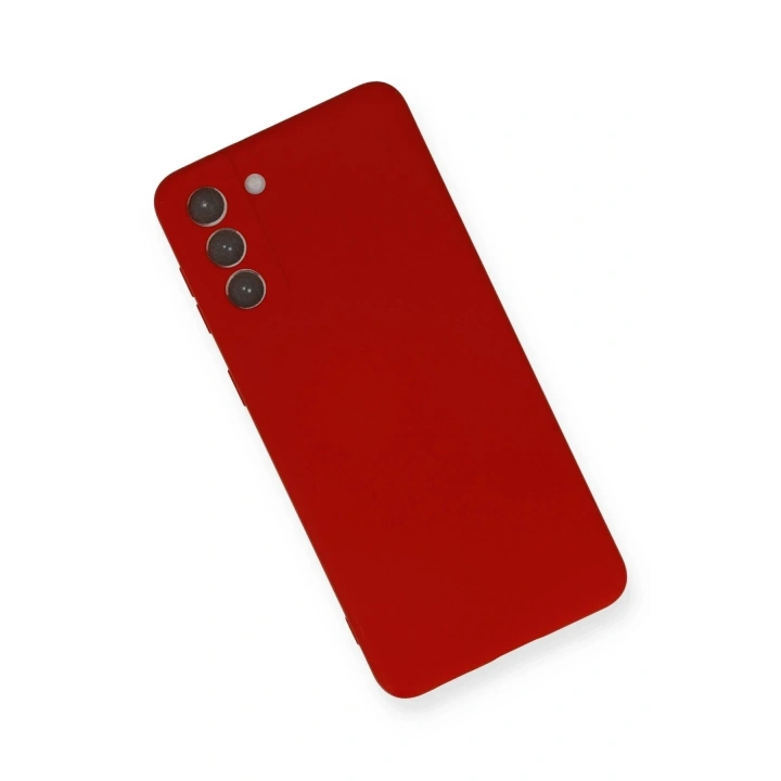 Mey İthalat®  Samsung Galaxy S21 Plus Kılıf Nano içi Kadife Silikon - Kırmızı