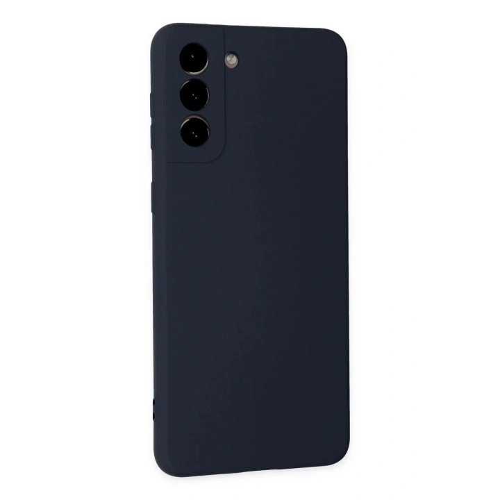 Mey İthalat®  Samsung Galaxy S21 Plus Kılıf Nano içi Kadife Silikon - Lacivert
