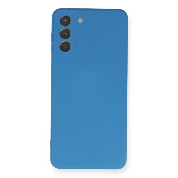 Mey İthalat®  Samsung Galaxy S21 Plus Kılıf Nano içi Kadife Silikon - Mavi